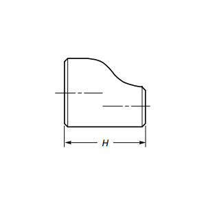 Excentrická redukce na tupo